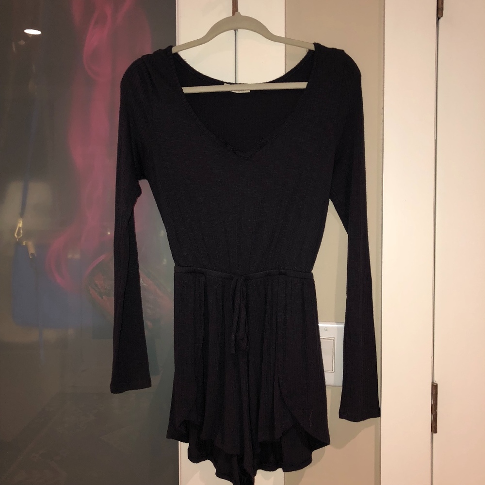 VictoriaSophia Navy Thermal Romper